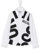 Moschino Kids Logo Print Shirt, Boy's, Size: 6 Yrs, White