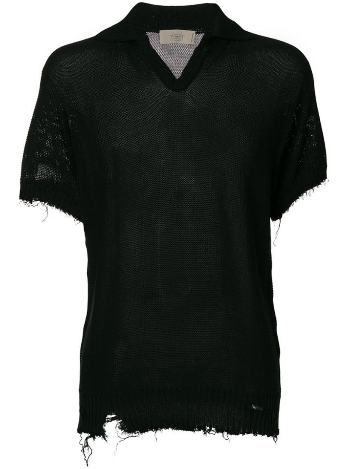 Maison Flaneur Destroyed Top - Black