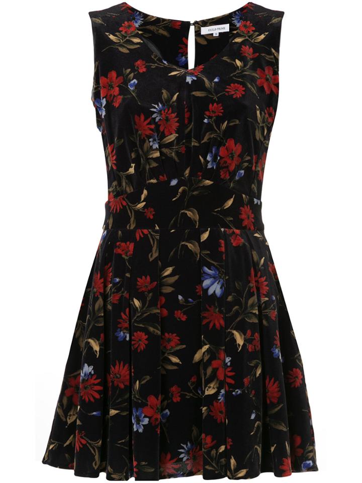 Guild Prime Floral Mini Dress - Black