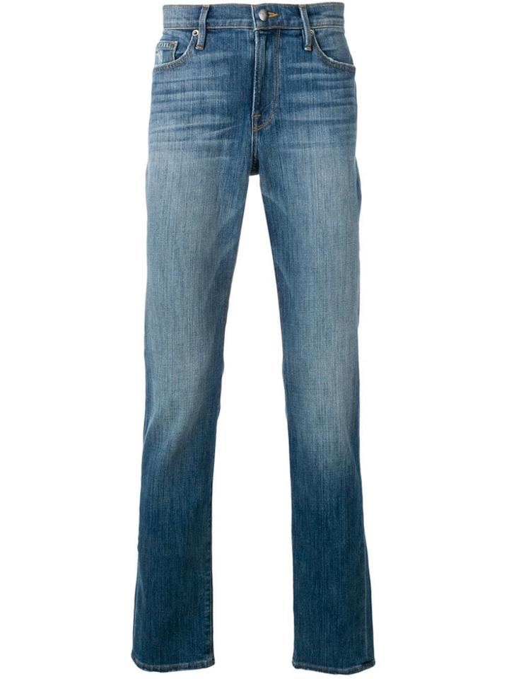 Frame Slim Fit Faded Jeans - Blue