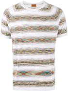 Missoni Multi-stripe T-shirt, Men's, Size: 48, White, Cotton