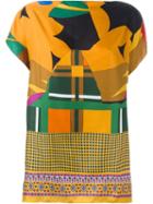 Pierre-louis Mascia Mixed-print Blouse, Women's, Silk