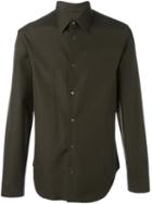 Maison Margiela Classic Long Sleeve Shirt, Men's, Size: 41, Green, Cotton