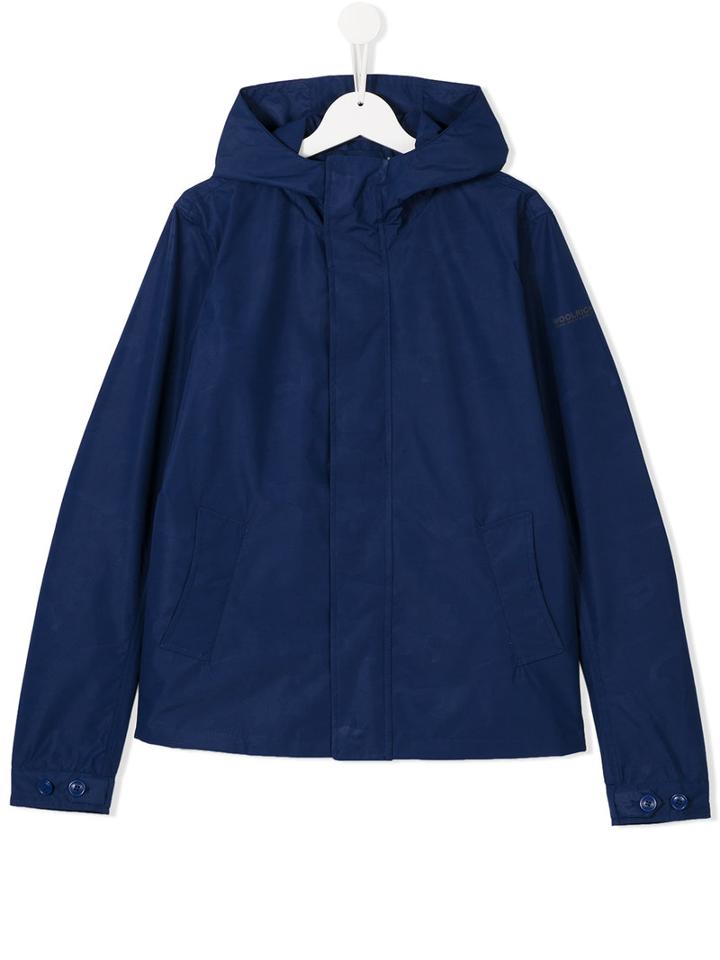 Woolrich Kids Hooded Coat, Boy's, Size: 14 Yrs, Blue