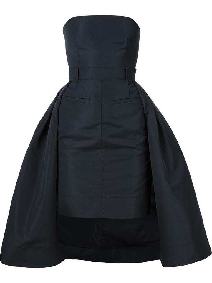 Vera Wang Strapless Overlay Pencil Dress