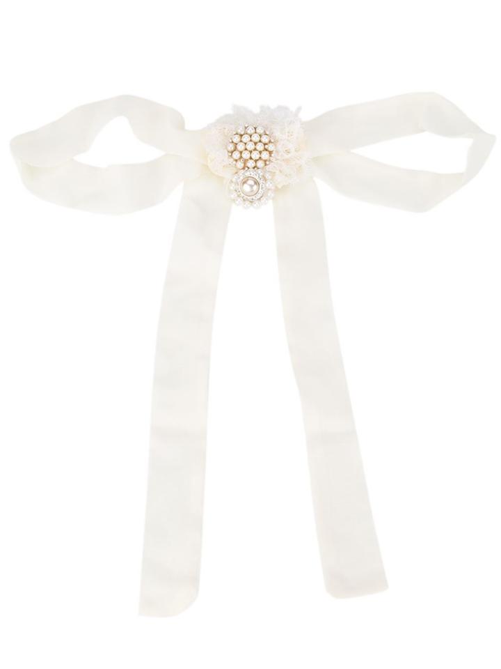 Martha Medeiros Bow Embellished Brooch - Yellow & Orange