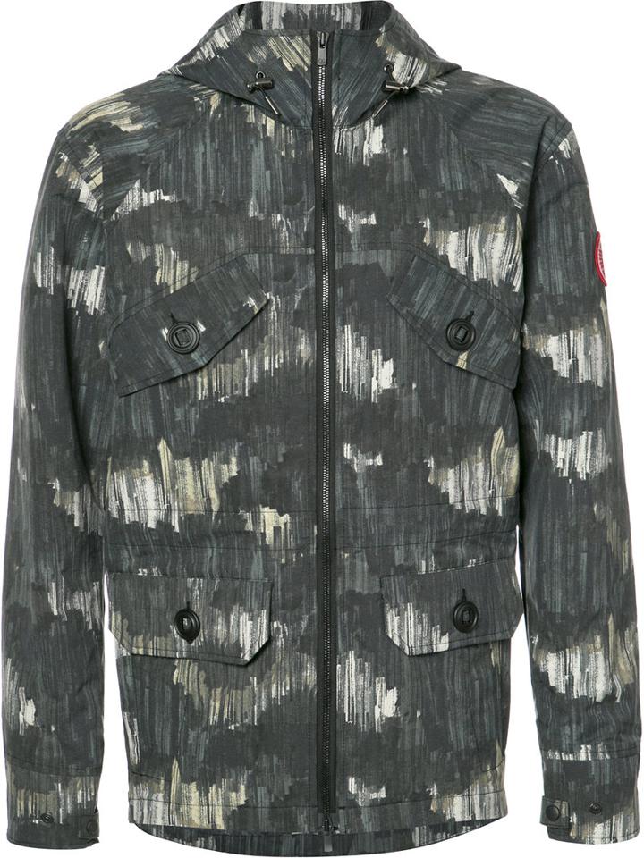 Canada Goose Hooded Military Jacket, Men's, Size: Small, Grey, Nylon