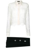 Versace Vintage Punk Shirt & Skirt Set - Black