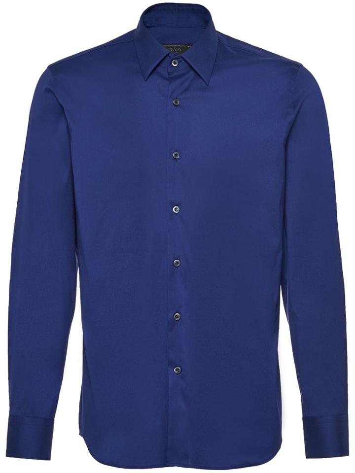 Prada Plain Poplin Shirt - Blue