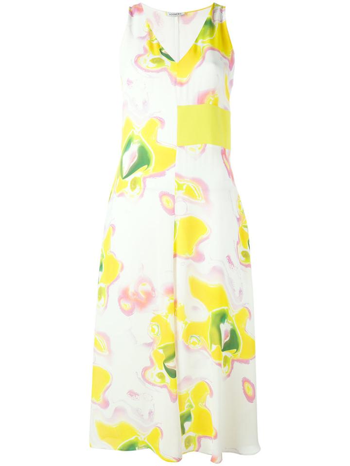 Iceberg (white) - Abstract Pattern Dress - Women - Viscose - 44, Women's, Viscose