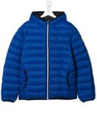 Fay Kids Teen Hooded Puffer Jacket - Blue
