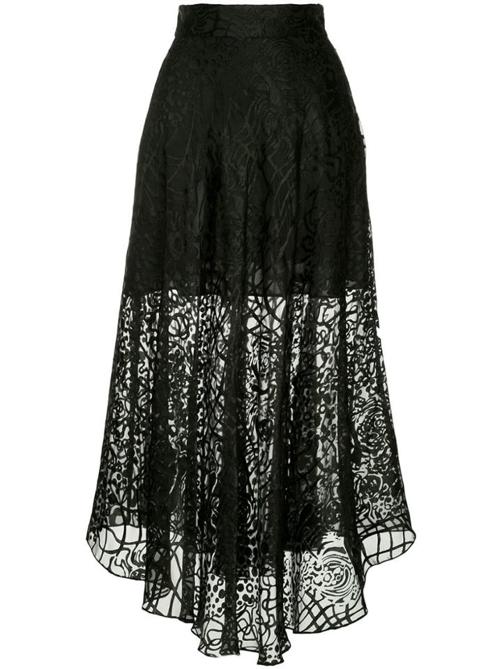 Bianca Spender Devore Skirt - Black
