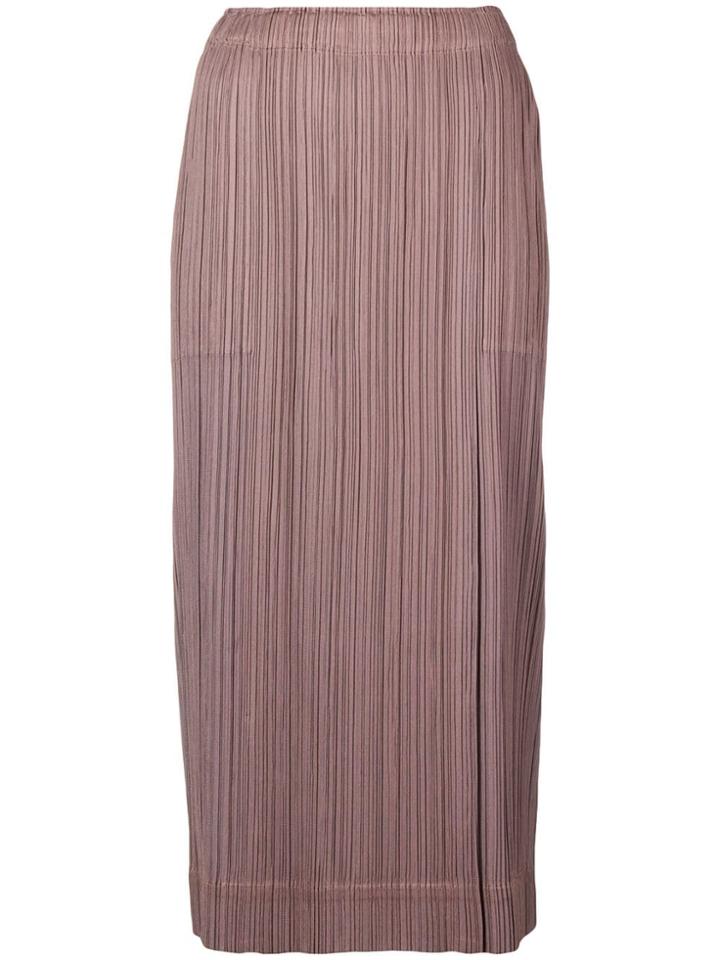 Pleats Please By Issey Miyake Pleated Wrap Skirt - Brown