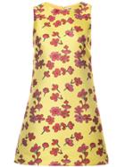 Alice+olivia Floral Print Dress - Yellow & Orange