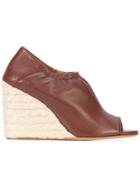Derek Lam Cosimia Straw Wedge - Red