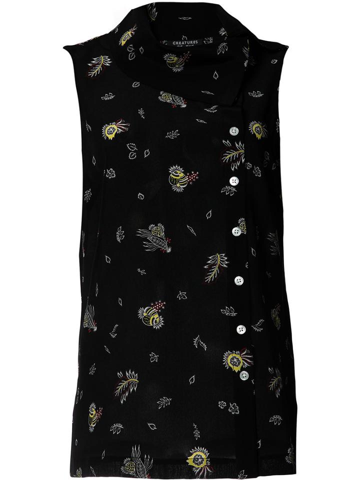 Creatures Of The Wind Toscar Tank Top, Women's, Size: 8, Black, Silk