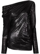 Tom Ford Asymmetric Off-shoulder Top - Black