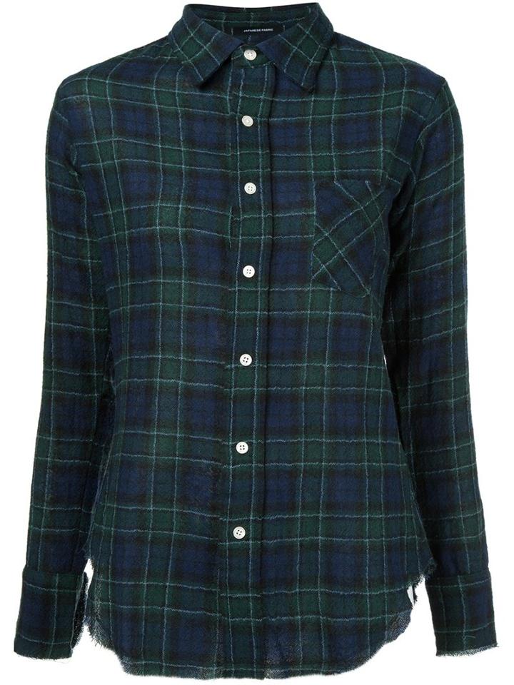 R13 Plaid Shirt, Women's, Size: Xs, Blue, Wool