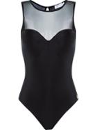 Brigitte - Sheer Panel Bodysuit - Women - Polyamide/spandex/elastane - M, Black, Polyamide/spandex/elastane