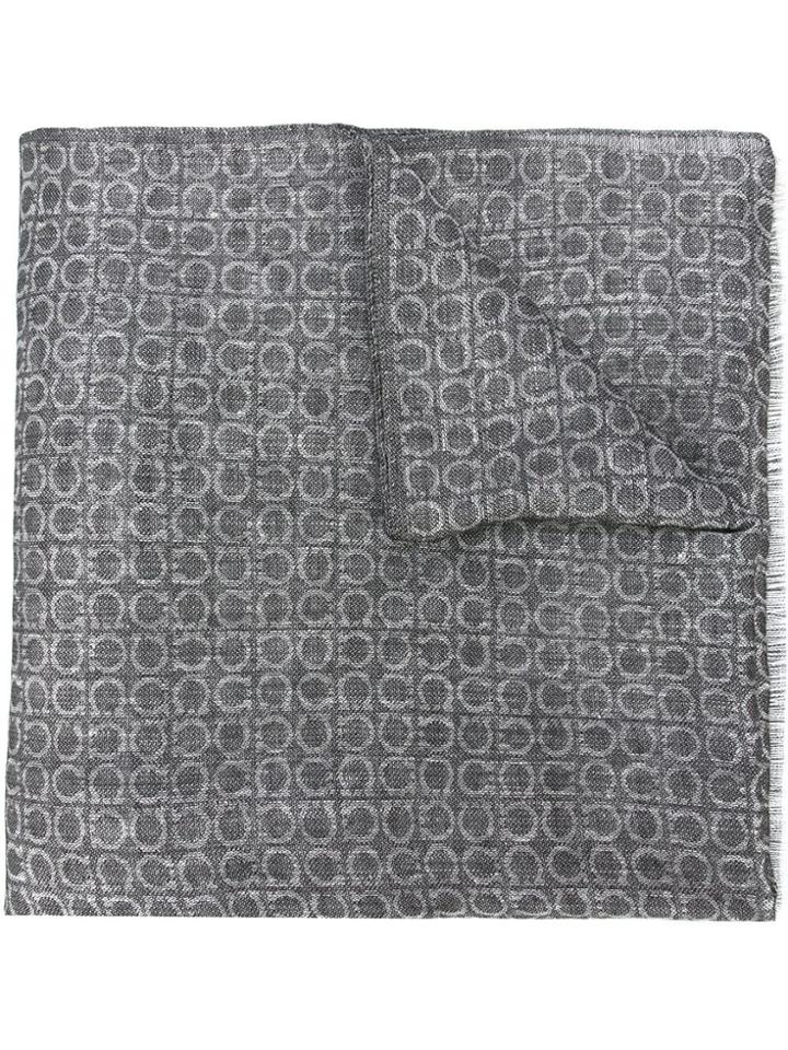 Salvatore Ferragamo Printed Scarf - Grey