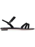 Prada Strappy Flat Sandals - Black