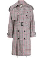 Juun.j Checked Trenchcoat - Grey