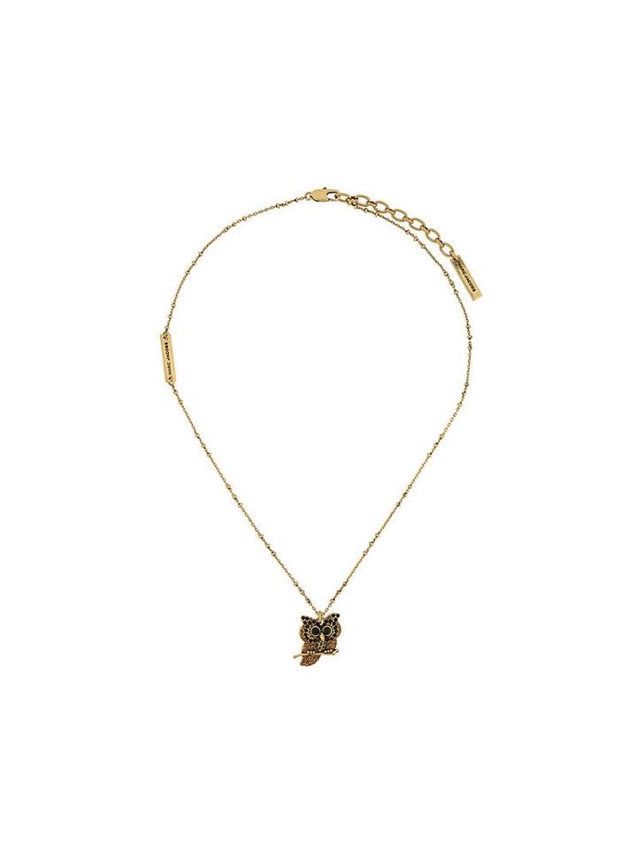 Marc Jacobs Owl Pendant Necklace, Women's, Metallic