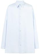 Raf Simons Oversized Shirt, Size: 44, Blue, Cotton/spandex/elastane