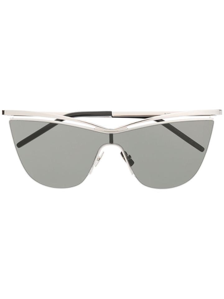 Saint Laurent Eyewear Oversized Sunglasses - Silver