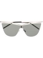 Saint Laurent Eyewear Oversized Sunglasses - Silver