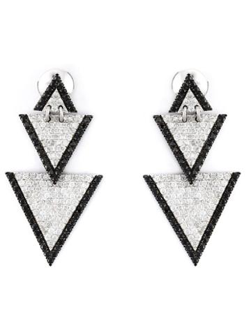 Elise Dray Drop Triangle Diamond Earrings