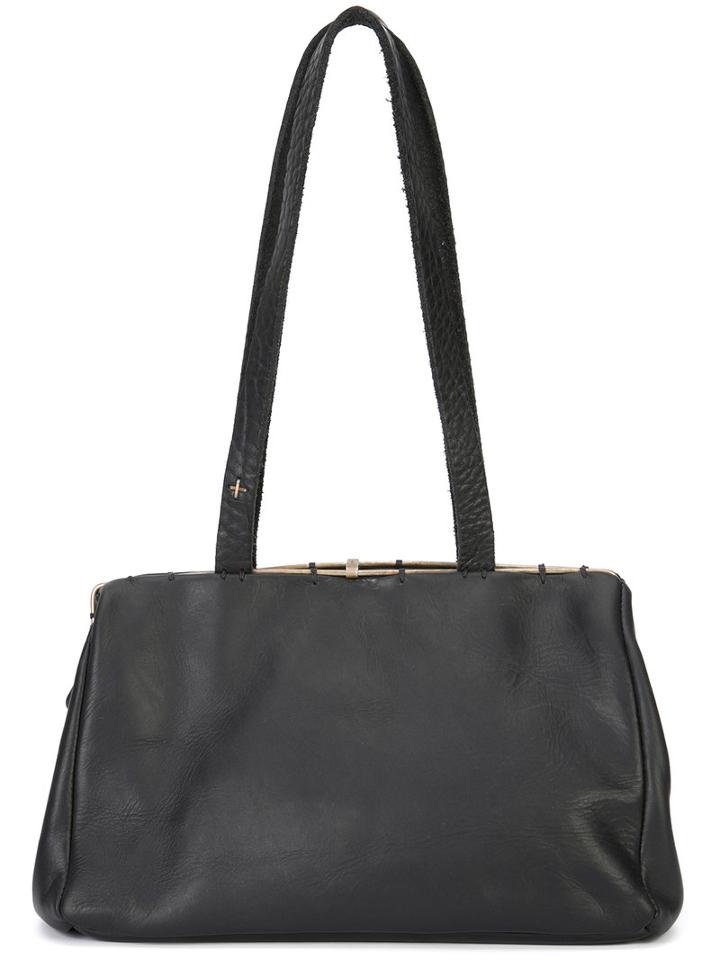 Ma+ - Silver-tone Rim Shoulder Bag - Women - Calf Leather - One Size, Black, Calf Leather