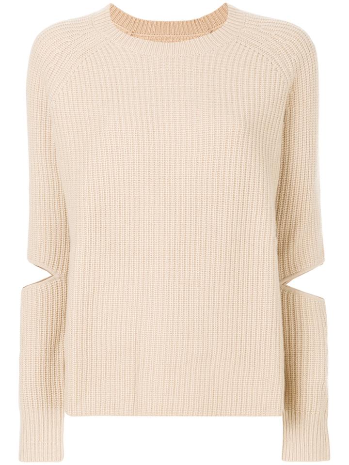 Zoe Jordan Cut-out Detail Jumper - Nude & Neutrals