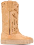 Golden Goose Deluxe Brand Mid Calf Flat Boots - Neutrals