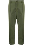 Ymc Straight Fit Cropped Trousers - Green
