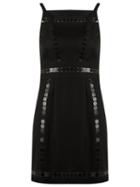 Reinaldo Lourenço Embellished Shift Dress, Women's, Size: 42, Black, Cotton/acetate