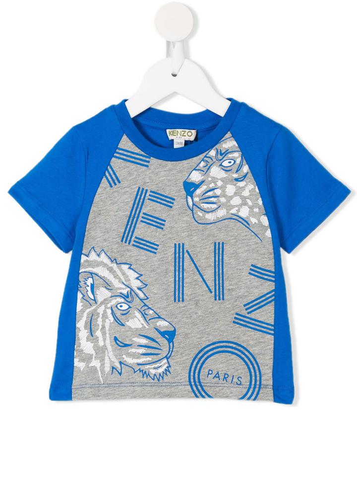Kenzo Kids - Logo Print T-shirt - Kids - Cotton - 24 Mth, Blue