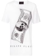 Philipp Plein Dollar Bill Print T-shirt - White