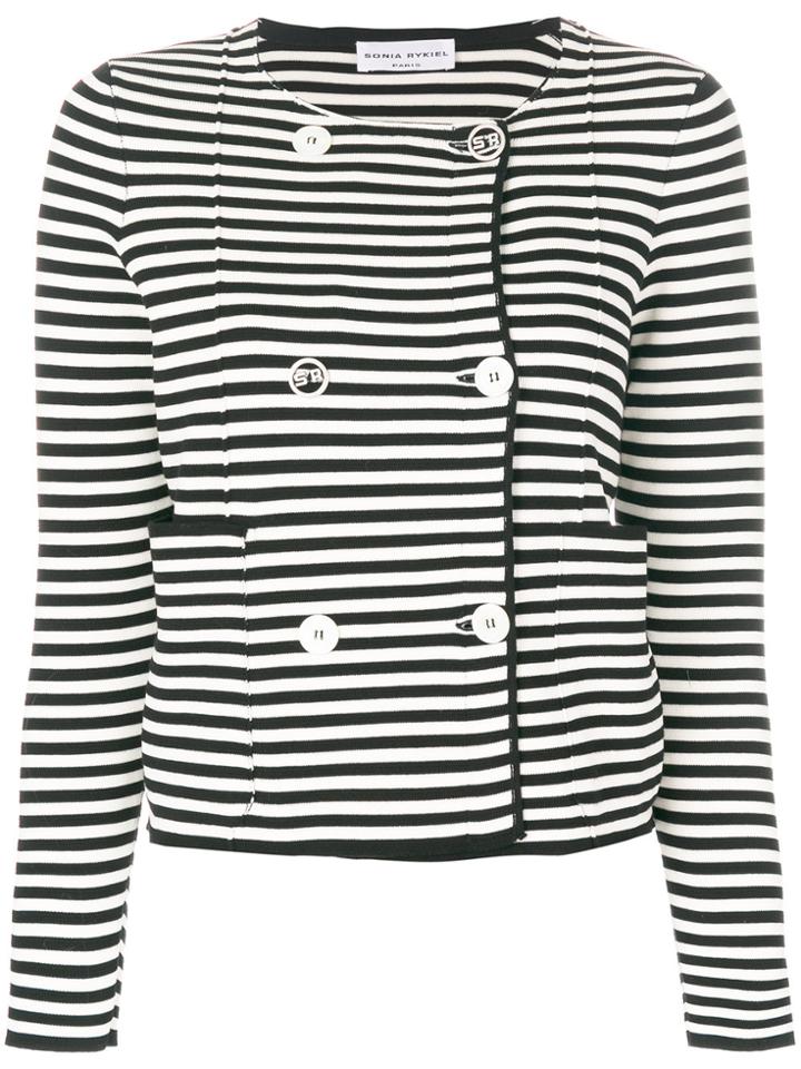 Sonia Rykiel Striped Fitted Jacket - Black