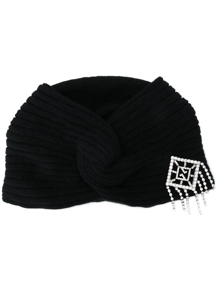 Gucci Crystal Embellished Turban - Black