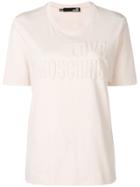 Love Moschino Embossed Logo T-shirt - Pink & Purple