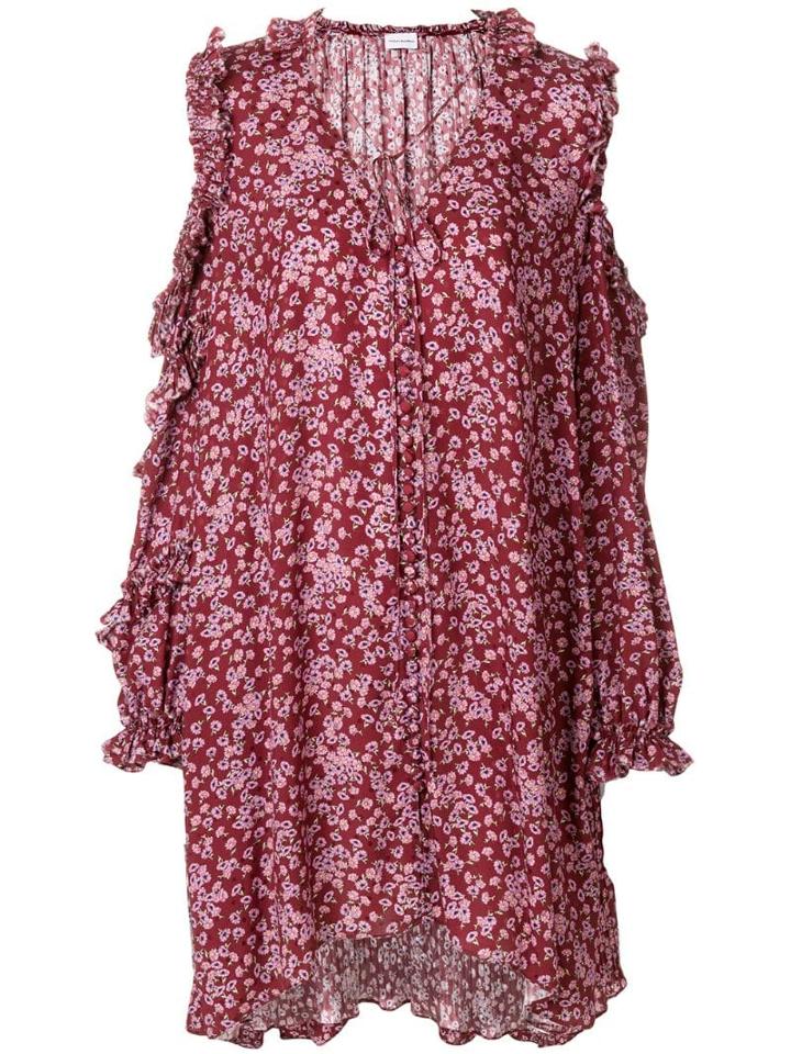 Magda Butrym Floral Cold-shoulder Dress - Pink