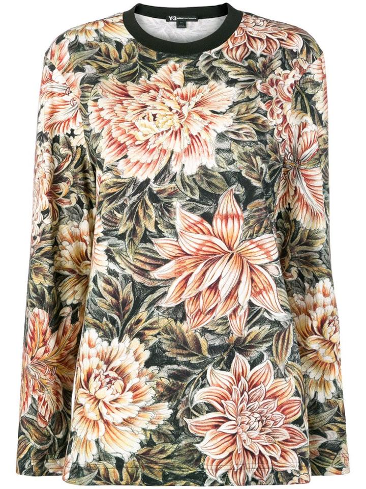 Y-3 Flower Print Jumper - Green