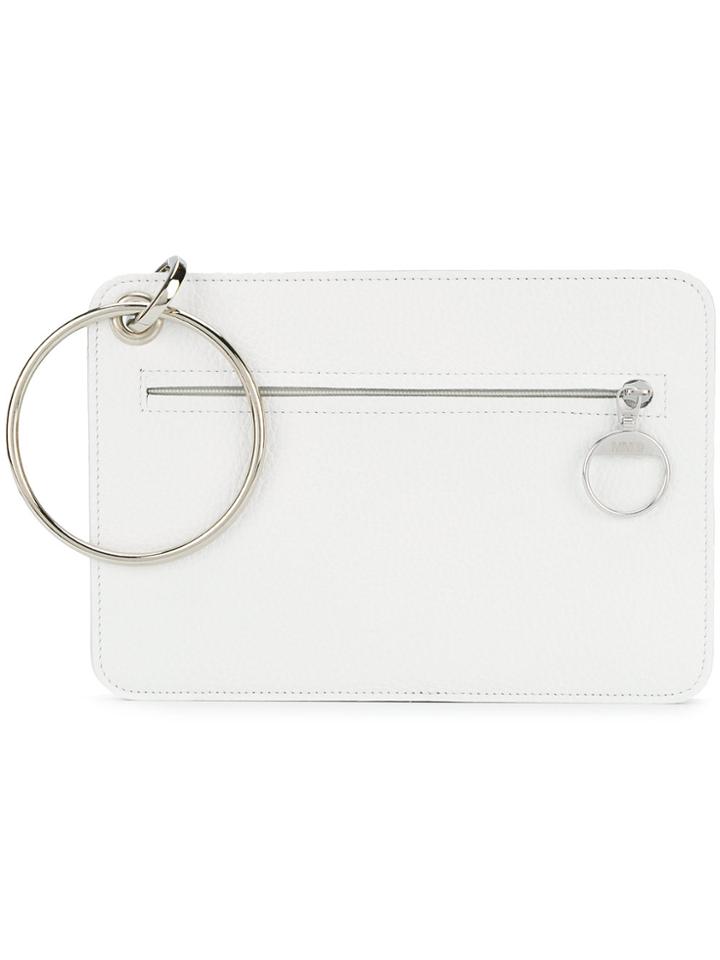 Mm6 Maison Margiela Envelope Hoop Clutch - White