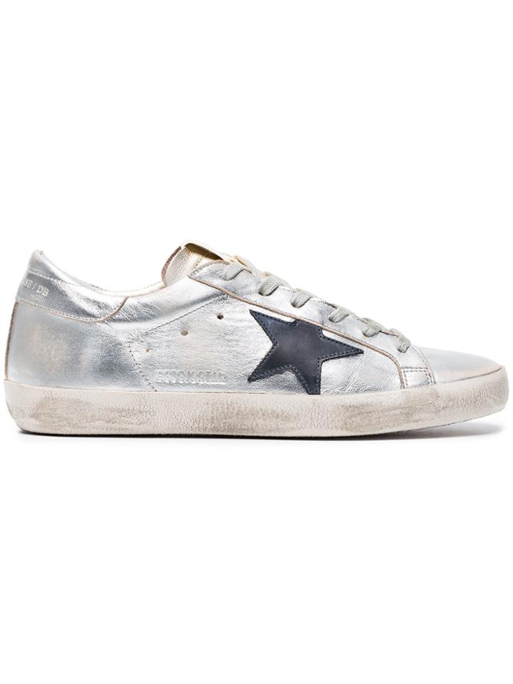Golden Goose Deluxe Brand Metallic Superstar Leather Sneakers