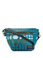 Sacai Pendleton-print Crossbody Bag - Blue