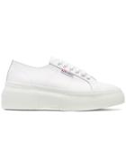 Superga Nappa Lea Platform Sneakers - White