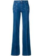 Stella Mccartney Star Detail Flared Jeans - Blue