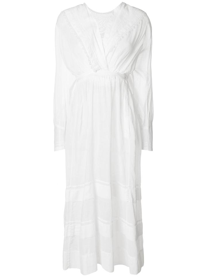 Great Unknown Vintage Lace Trim Panelled Dress - White