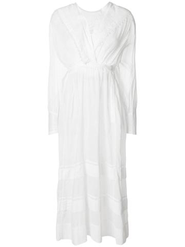Great Unknown Vintage Lace Trim Panelled Dress - White